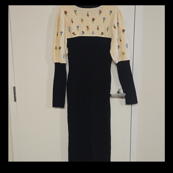 Maeve Embroidered Sweater Dress - Picture 5 of 12